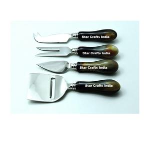 Juego de Servidores de Ensalada Más Vendido, Mango de Cuerno Natural, Ecológico, Apto para Lavavajillas, Multifuncional, para Uso en la Cocina, Decoración de Mesa, Cumpleaños - Product Image 1