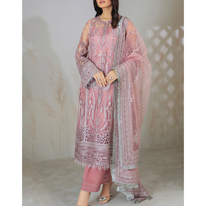 Salwar Kameez brodé pour femmes pakistanaises, couleurs exclusives printemps-été 2026, qualité supérieure, en tissu Lawn importé, excellent - Product Image 5