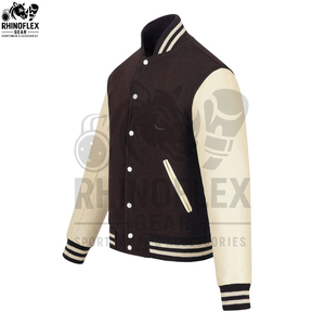 Hot Selling Custom Cool Style Fleece Winter Leather Versity Jackets Baseball Bomber Leather Versity Jackets For Men - Product Image 2