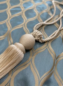 <b>Curtain</b> Tie Backs: Natural Rope & Cotton Tassel Tiebacks - Product Image 2