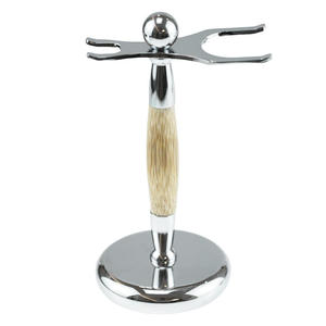 Kit de rasoir de sécurité Prestige à lame unique, brosse à raser en poils de blaireau pur, manche en bois, pour le visage/le corps/le maillot, support de rasage inclus - Product Image 2