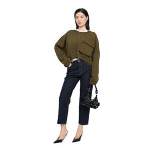 Sudadera con Capucha Extra Grande de Nuevo Diseño para Mujer, 100% Algodón, Forro Polar Térmico, Bordada, Sudadera de Invierno - Product Image 1
