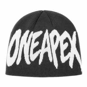 Charcoal Knit Beanie Hat White Custom Logo Ribbed <b>Winter</b> <b>Cap</b> Unisex Streetwear Fashion Headwear Wholesale OEM Manufacturer - Product Image 1