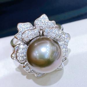 Collares de Lino Genuino Casi Impecables de 6-7 mm con Material Chapado en Oro Gris de 18K, Anillos de Perlas Ajustables de 60 cm - Product Image 2