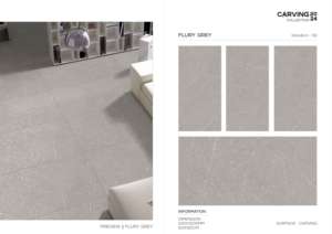 Carreaux de porcelaine émaillée polie à finition sculptée de luxe 600x1200mm, grand format décoratif pour revêtements de sol et murs, pour espaces élégants - Product Image 3