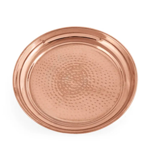 Assiette de présentation ronde en cuivre au design moderne, faite à la main, idéale pour la maison, les hôtels, les mariages, la vaisselle de table et les plats – En promotion - Product Image 3