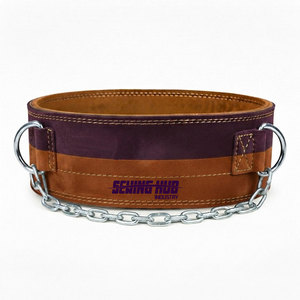Cinturón de Levantamiento de Pesas de Cuero con Acabado Liso, Servicio OEM, Costuras en Contraste Doradas, para Ejercicio Intenso, Gimnasio, Hombres y Mujeres - Product Image 1