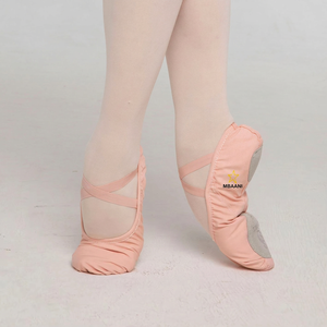 MBAANI Soft Ballet <b>Shoes</b> Women Satin Upper Cotton Lining Rubber Sole Flat Dance Training Footwear - Product Image 2