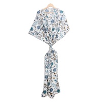 Caftán de algodón con estampado para mujer, ropa de dormir Sexy de talla libre, varios colores