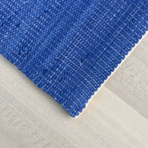 Alfombra de Lana Azul Hecha a Mano, Gruesa, de Pelo Corto, Ecológica, Antideslizante, Apta para Mascotas, con Diseño Moderno Abstracto, para Oración y Decoración del Hogar - Product Image 5