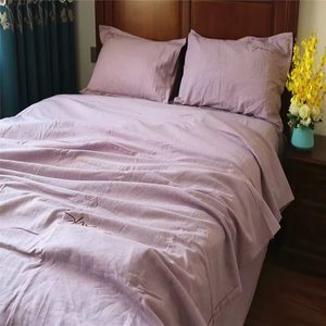 Ensemble de draps 100 % lin comprenant une housse de couette et deux taies d'oreiller - Product Image 1