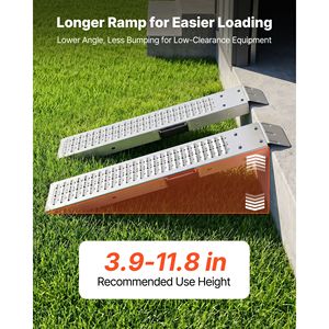 Set di 2 Rampe per Rimorchio in Acciaio Resistente 39 X 9 Pollici, Piastre Antiscivolo, Capacità 1200 LBS, Rampe di Carico per ATV 39 X 9 Pollici - Product Image 5