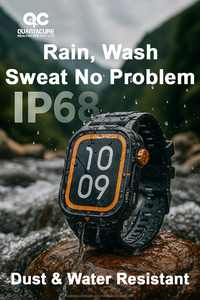 Reloj inteligente 2025 QC BT02, pantalla TFT de 2,01 pulgadas, Batería grande de 1100mAh para llamadas Bluetooth, rastreador de actividad física, resistente al agua, Cuadrado Masculino - Product Image 6