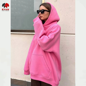 Services OEM et ODM, sweats à capuche anti-boulochage, respirants, pour femme, couleur personnalisée, grandes tailles - Product Image 1