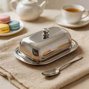 Heavy Duty Metal <b>Butter</b> Dish for Home & Restaurant Use - Product Image 1
