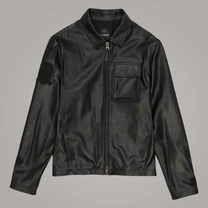 เสื้อแจ็คเก็ตหนังสไตล์นักบินสีดำแบบ Avirex - Product Image 1