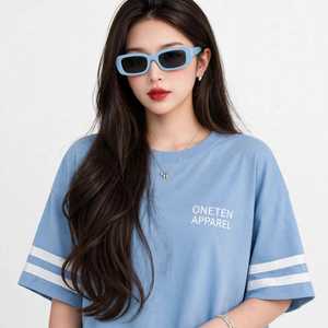 <b>Women</b> Light Blue 2 Piece Set Hooded Full Sleeve T-Shirt Wide Leg <b>Jogger</b> Pants Loose Casual Autumn Hoodie <b>Outfit</b> - Product Image 6