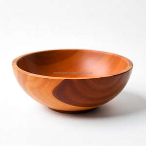 Tazón de Madera Ecológico, Elegante y Hecho a Mano, Decoración Rústica para el Hogar de Primera Calidad, Acabado Pulido, para Cocina, Comedor, SMARK - Product Image 5