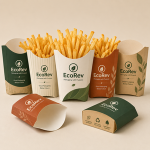 Wholesale Price <b>Biodegradable</b> Eco-Friendly Greaseproof Paper Custom Logo Take Away Potato Fish Chips French Fries Box <b>Packaging</b> - Product Image 1