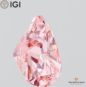 Diamante Cultivado en Laboratorio CVD con Certificación IGI, Claridad VS1, Color Rosa Intenso, 1.50 Quilates, Forma de Corazón, para Colgante Solitario - Product Image 3