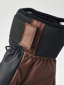 Gants de poignet en coton/polyester/spandex marron et noir, unis, élastiques, compatibles écran tactile, détection par aiguille, écologiques, pour le sport et l'usage quotidien - Product Image 3