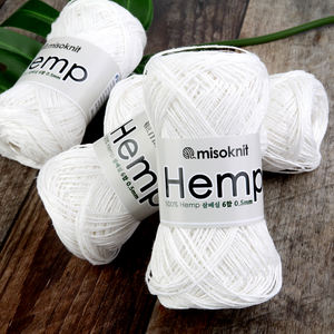 [Misoknit] Fil de chanvre écologique 50g 0.5mm 1mm presque aucun torsion vérifié sans produit chimique pour le tricot à la main - Product Image 4