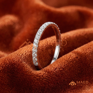แหวนเพชรโมอิสซาไนต์เงินแท้ 925 หรูหรา ประดับเพชรเต็มวง สำหรับผู้หญิง แหวนแต่งงาน แหวนหมั้น แหวนครบรอบแต่งงาน ระยิบระยับ - Product Image 3