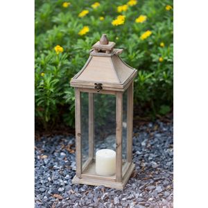 Porte-lanterne ouragan en bois décoratif intérieur extérieur bougie pot pour la maison jardin mariage plusieurs tailles disponibles - Product Image 5