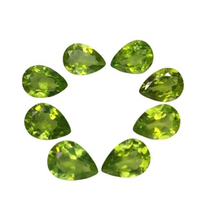 Piedras preciosas de peridoto verde natural en forma de pera, piedra de peridoto suelta para la fabricación de anillos, pendientes y joyería. - Product Image 2