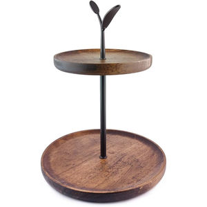 2 Tier Acacia Wooden High Quality <b>Cake</b> <b>Server</b> for Presenting <b>Cakes</b> Pastries Desserts <b>Cake</b> Stands Custom Size Shape - Product Image 2