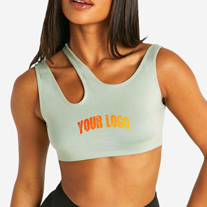 Última Novedad: Sujetador Deportivo Corto de un Solo Hombro para Mujer, Venta al por Mayor, Estilo Nuevo, Personalizado, Tallas Grandes - Product Image 4