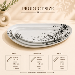 Plateau de service en céramique artisanale avec motif islamique contemporain pour des expériences de mise en scène de table sophistiquées - Product Image 2