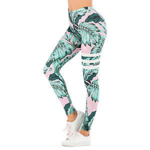 Leggings Deportivos Transpirables de Cintura Media, Tejidos, Casuales, con Sublimación, Spandex, Cómodos, de Alta Elasticidad y Secado Rápido para Mujer - Product Image 2