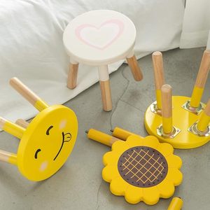 Kids Scandinavian Design Solid Wood <b>Stool</b> & Toddler Chair Potty Seat Matte Varnishing Tabletop Furniture for Nursery <b>Bathroom</b> - Product Image 1