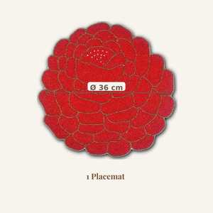แผ่นรองจานปักลูกปัดลายประณีต ตกแต่งด้วยมือ สำหรับโต๊ะอาหาร - Product Image 2