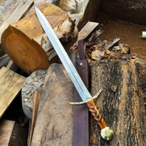 Espada de Acero Vikinga Original Link, Hecha a Mano, de Venta Caliente, DIY, OEM, para Cosplay, con Funda de Acero Inoxidable, Hoja No Ajustable - Product Image 4