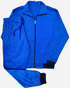 Ensemble de survêtement classique 2 pièces pour homme, couleur verte unie, veste et pantalon de survêtement avec cordon de serrage, tenue de sport active - Product Image 3