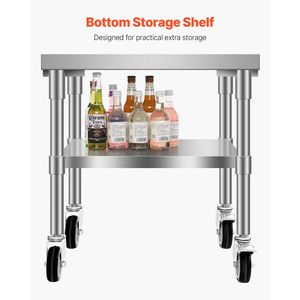 Carrello Refrigerante Commerciale in Acciaio Inox da 61,6 L con Coperchio Scorrevole per Cucina Professionale, 24 x 19,1 x 36,8 Pollici - Product Image 5