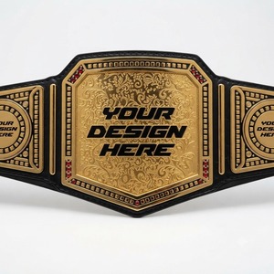 Ceinture de champion personnalisée, ceinture de lutte personnalisée, ceinture plaquée or en cuir, équipement d'arts martiaux unisexe - Product Image 2