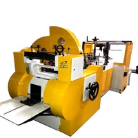 Machine à fabriquer des sacs en papier entièrement automatique Bagmac New V-Bottom avec moteur et impression double couleur pour les sacs de shopping destinés aux usines de fabrication