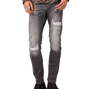 Pantalones Jogger Rectos Desgastados de la Mejor Calidad, Casuales, Transpirables, 100% Algodón, Pantalones Vaqueros para Hombre en Venta - Product Image 1