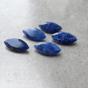 Piedra Preciosa de Sodalita Natural con Corte Facetado Marquise, Piedra Suelta Calibrada para Joyería - Product Image 6
