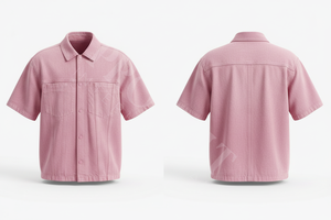 Camisa de mezclilla vintage de manga corta, lisa y sencilla, con bolsillos frontales, elegante, informal, ligera, con botones, personalizada. - Product Image 6