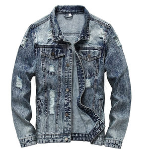 <b>Men</b> Denim Jackets Bulk Order Low Cost Blue <b>Black</b> Jean Coats Casual Streetwear Fashion Clothing Front Logo Breathable - Product Image 6