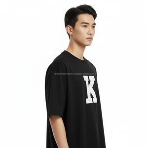 T-shirt Homme Personnalisé avec Logo, 300 g/m², Coton 100% de Haute Qualité, Coupe Boxy Oversize, Uni et Vierge - Product Image 3