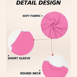 Camiseta Corta para Mujer, Diseño Moderno, Ajustada, Lisa, Informal, para Fitness, con Estampado, Precio de Mayoreo - Product Image 3