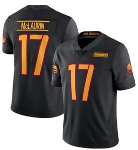 Maillot de football américain en coton à manches courtes, personnalisable avec logo, respirant, séchage rapide, coupe ample, col rond, uniforme de sport - Product Image 4