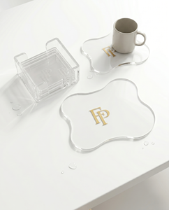 Sous-verre en plastique acrylique transparent personnalisé, écologique, coloré, design original, protection élégante – Prix usine - Product Image 1