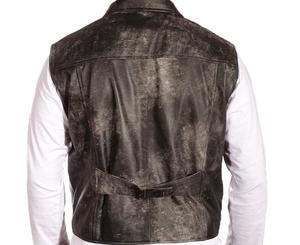 Chaleco de Cuero Desgastado Hecho a Mano de Estilo Moderno para Hombre, Estilo Retro de Motocicleta, Fabricante y Proveedor Mayorista - Product Image 4