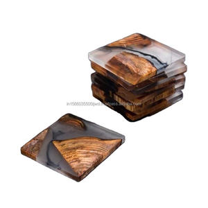 Posavasos de resina epoxi de madera hecho a mano, regalo único para el hogar para restaurante, Decoración de mesa para el hogar al mejor precio - Product Image 1
